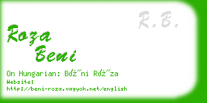 roza beni business card